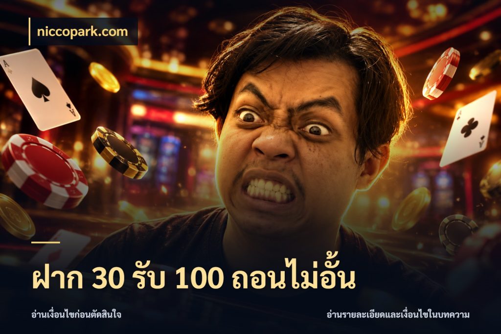 ฝาก 30 รับ 100 ถอนไม่อั้น niccopark.com สนุกกับตัวเลือกโปรในสไตล์ของคุณ