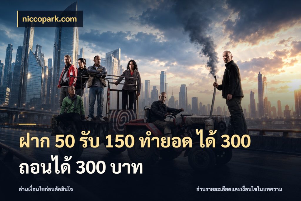 ฝาก 50 รับ 150 ทํายอด ได้ 300 ถอนได้ 300 บาท โปรกับเกมที่ชอบเลือกให้ตรงสไตล์ กับ niccopark.com