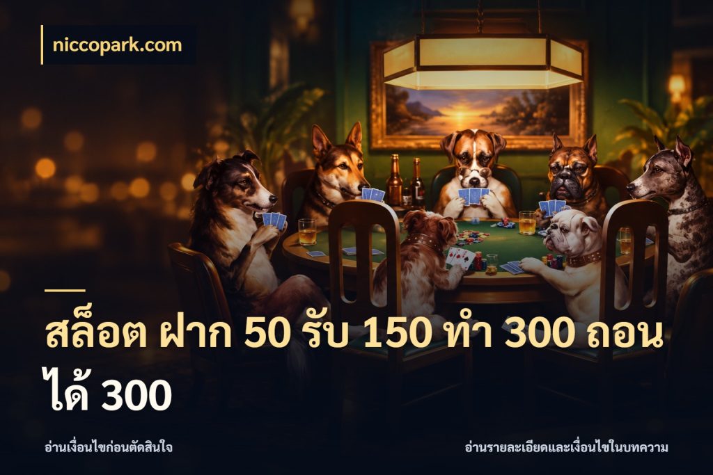 สล็อต ฝาก 50 รับ 150 ทํา 300 ถอนได้ 300 niccopark.com โปรยอดรับที่สายเกมสนใจ