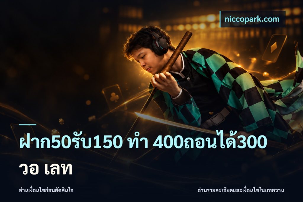 ฝาก50รับ150 ทํา 400ถอนได้300 วอ เลท