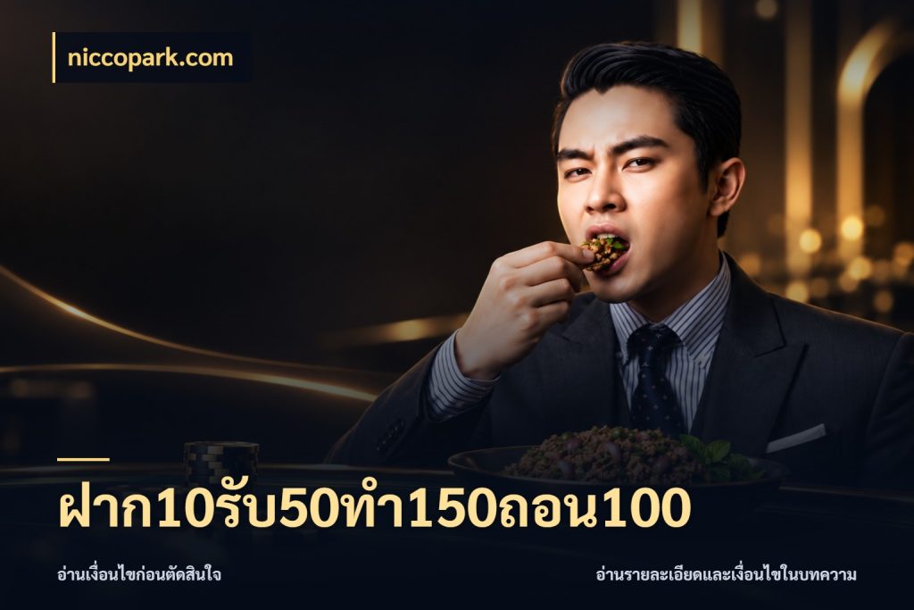 ฝาก10รับ50ทํา150ถอน100 ยอดฝากและยอดรับในมุมของคนชอบลุ้น ในมุม niccopark.com