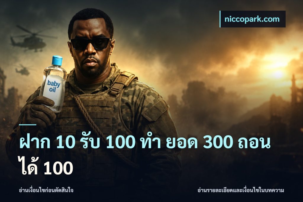 ฝาก 10 รับ 100 ทํา ยอด 300 ถอนได้ 100