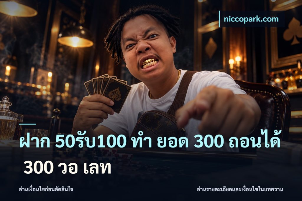 ฝาก 50รับ100 ทํา ยอด 300 ถอนได้ 300 วอ เลท