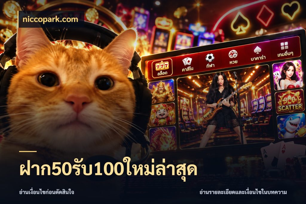 ฝาก50รับ100ใหม่ล่าสุด niccopark.com โปรกับเกมที่ชอบเลือกให้ตรงสไตล์