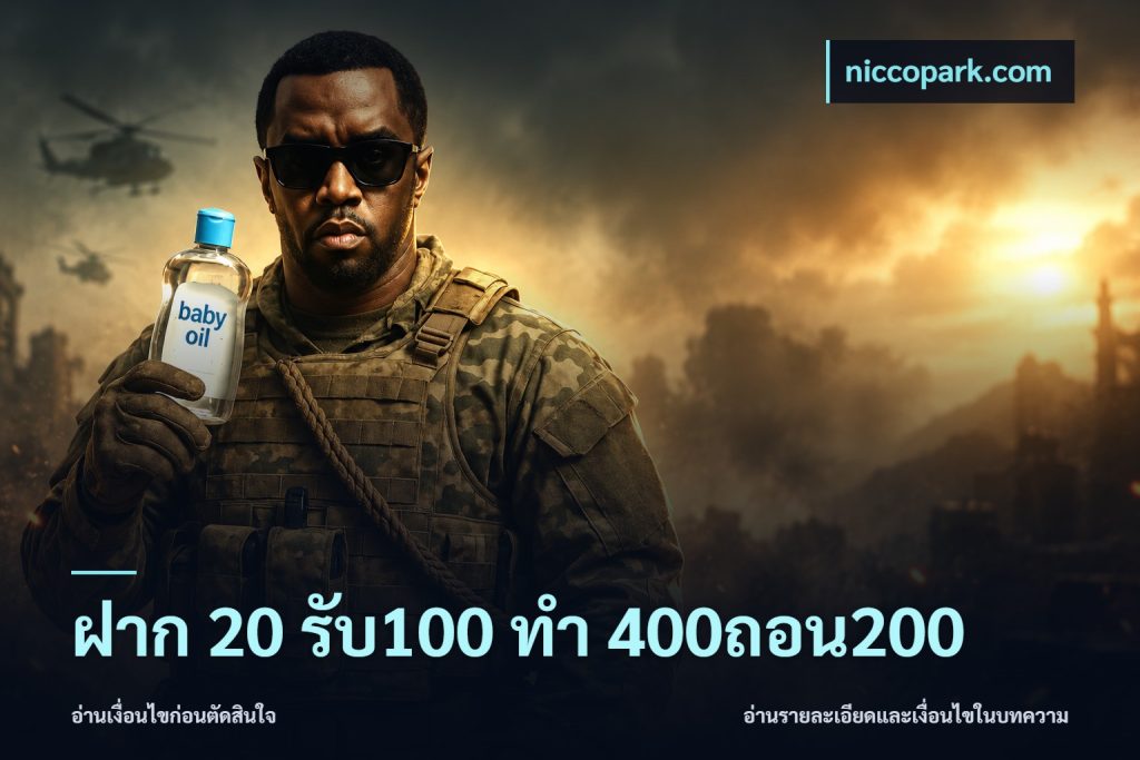 ฝาก 20 รับ100 ทํา 400ถอน200
