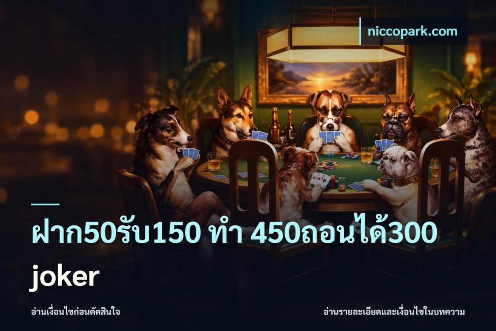 ฝาก50รับ150 ทํา 450ถอนได้300 joker