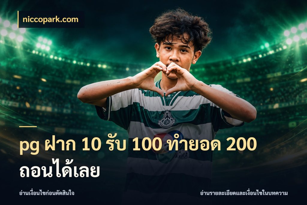 pg ฝาก 10 รับ 100 ทำยอด 200 ถอนได้เลย niccopark.com เครดิตกับรูปแบบโปรที่ตรงใจ