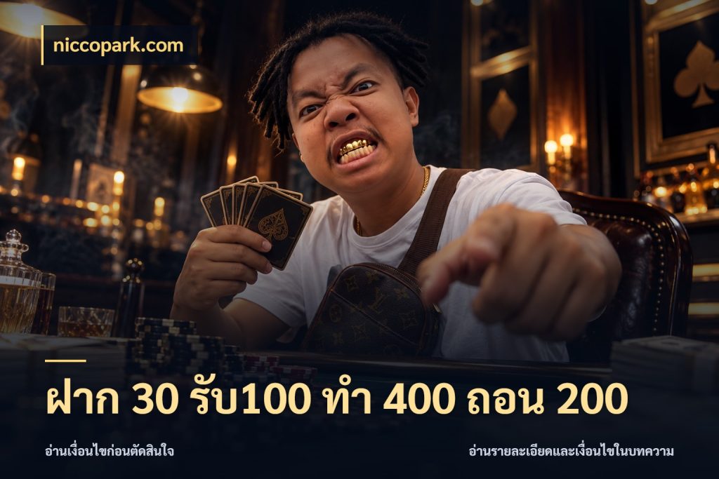 ฝาก 30 รับ100 ทํา 400 ถอน 200 niccopark.com สายโบนัสเลือกจังหวะสนุกได้อย่างไร
