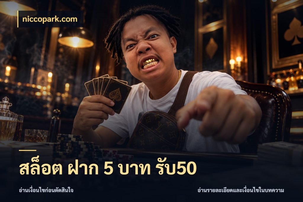 สล็อต ฝาก 5 บาท รับ50 จับคู่โบนัสกับสไตล์เกมที่ชอบ ในมุม niccopark.com