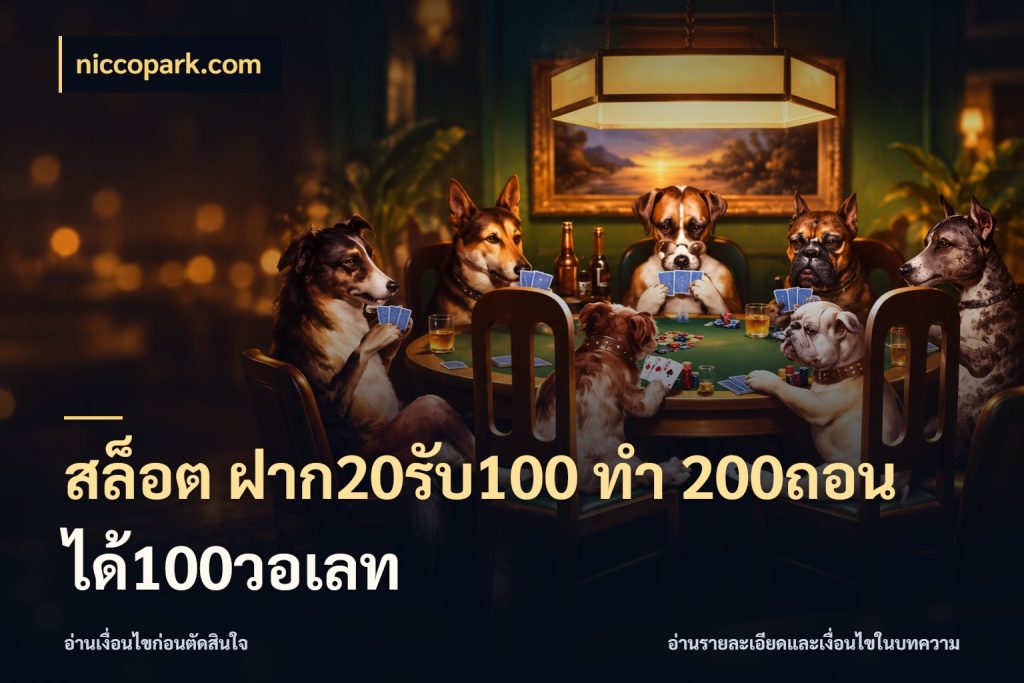 สล็อต ฝาก20รับ100 ทํา 200ถอนได้100วอเลท niccopark.com สีสันของโปรฝากและยอดรับ