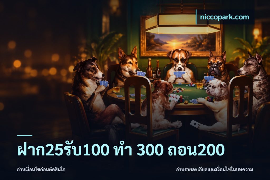 ฝาก25รับ100 ทํา 300 ถอน200