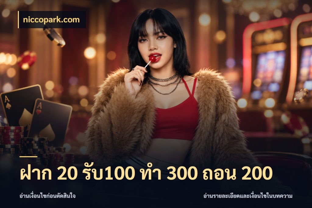 ฝาก 20 รับ100 ทํา 300 ถอน 200 ยอดฝากและยอดรับในมุมของคนชอบลุ้น กับ niccopark.com