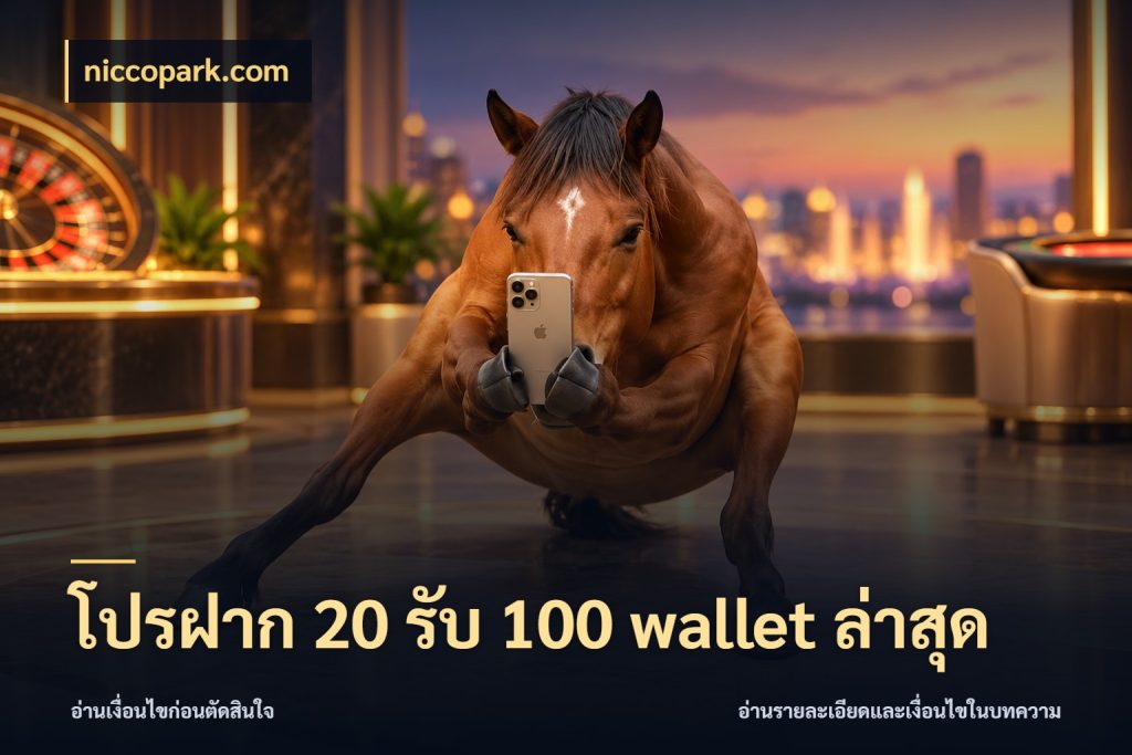 โปรฝาก 20 รับ 100 wallet ล่าสุด สีสันของโปรฝากและยอดรับ กับ niccopark.com