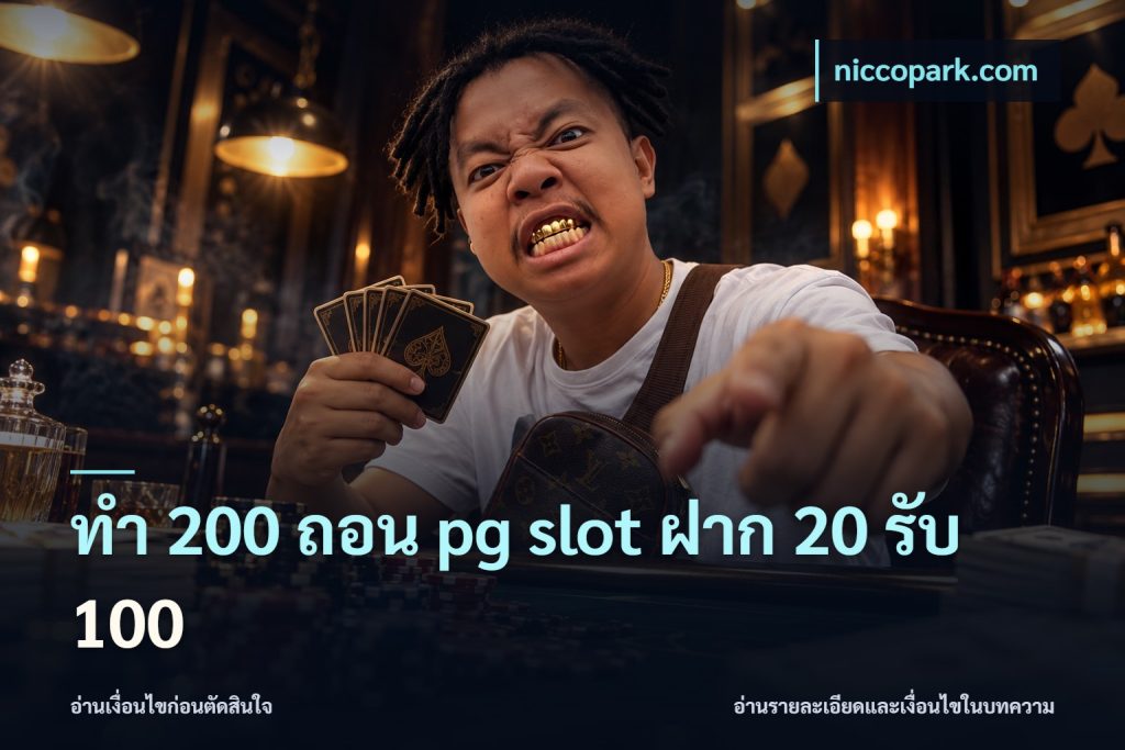 ทํา 200 ถอน pg slot ฝาก 20 รับ 100