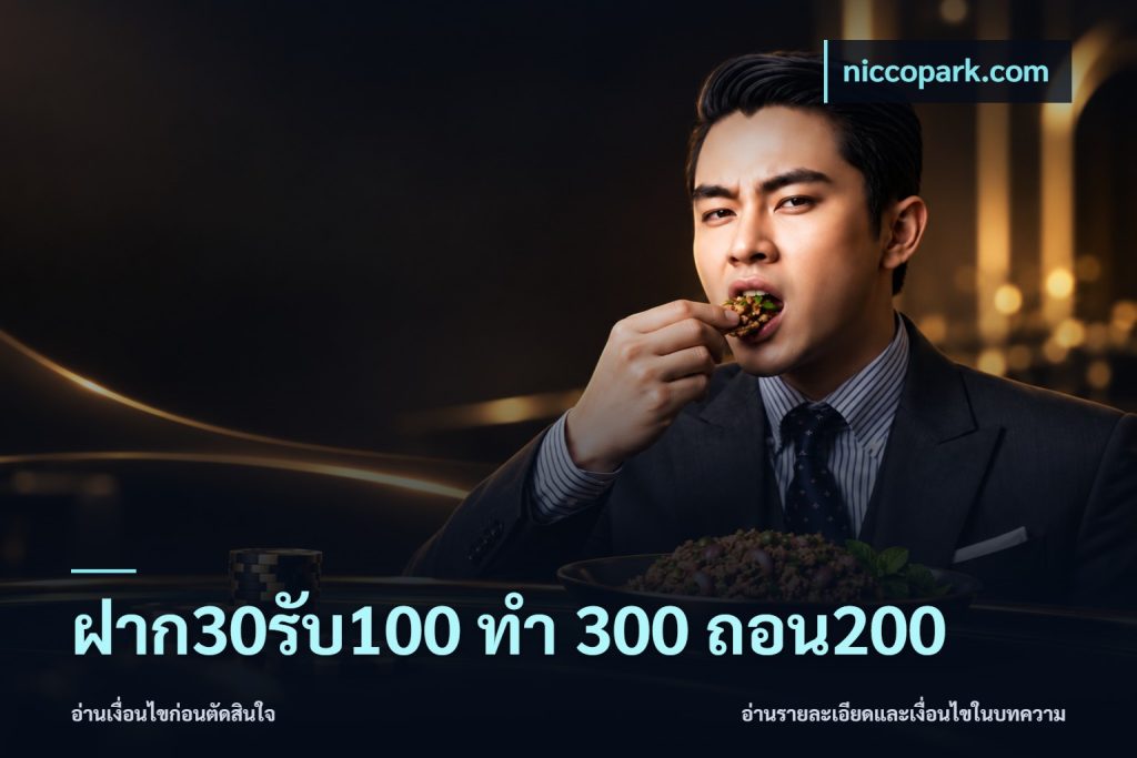 ฝาก30รับ100 ทํา 300 ถอน200