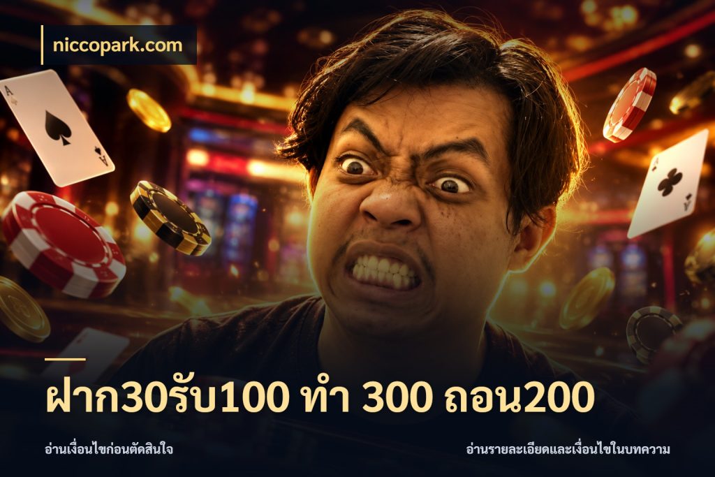 ฝาก30รับ100 ทํา 300 ถอน200 จุดเด่นของเครดิตที่คนชอบเกมอยากรู้ สไตล์ niccopark.com