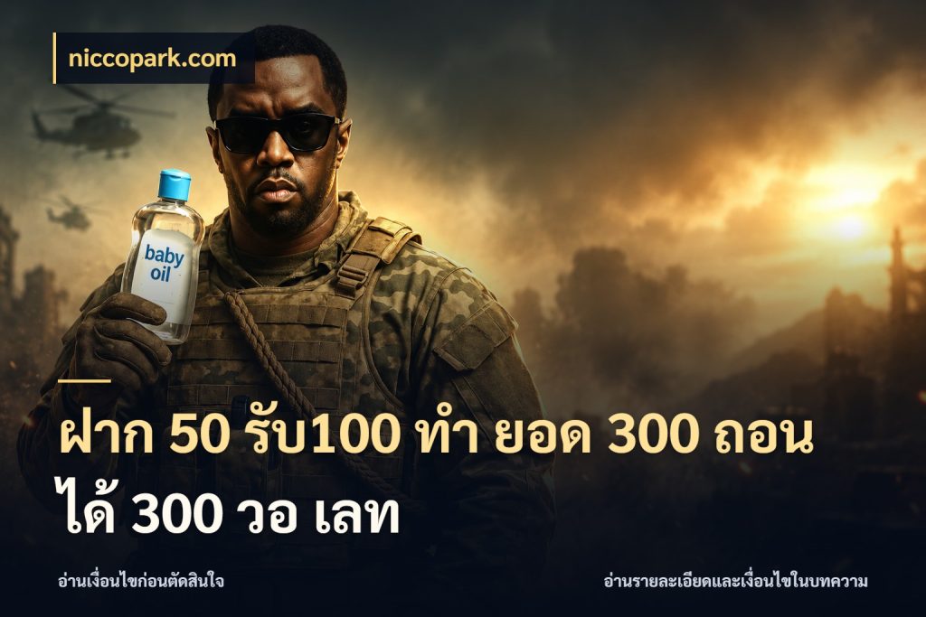 ฝาก 50 รับ100 ทํา ยอด 300 ถอนได้ 300 วอ เลท โปรยอดรับที่สายเกมสนใจ สไตล์ niccopark.com