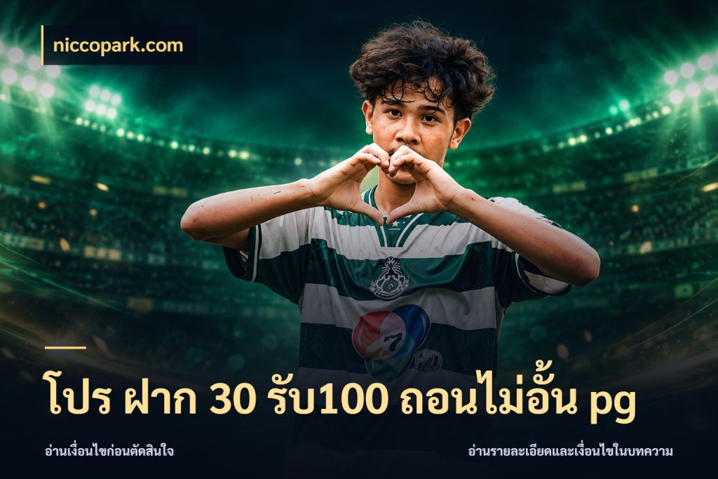 โปร ฝาก 30 รับ100 ถอนไม่อั้น pg จับคู่โบนัสกับสไตล์เกมที่ชอบ กับ niccopark.com