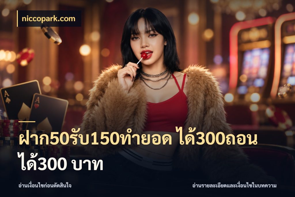 ฝาก50รับ150ทำยอด ได้300ถอนได้300 บาท niccopark.com โปรกับเกมที่ชอบเลือกให้ตรงสไตล์