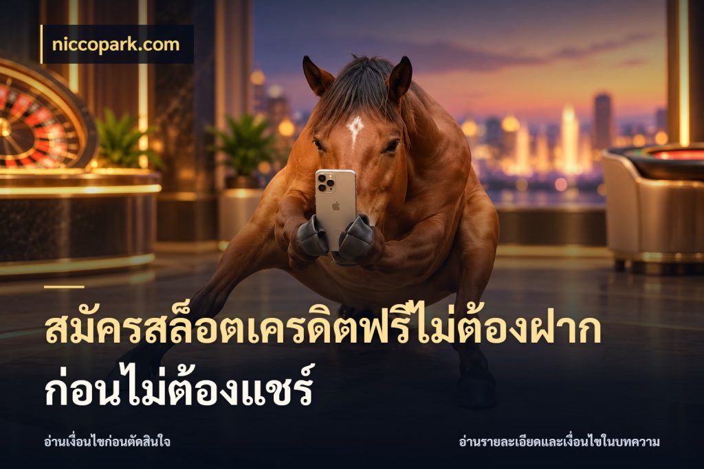 สมัครสล็อตเครดิตฟรีไม่ต้องฝากก่อนไม่ต้องแชร์ niccopark.com เลือกสไตล์ความสนุกจากรูปแบบเครดิต
