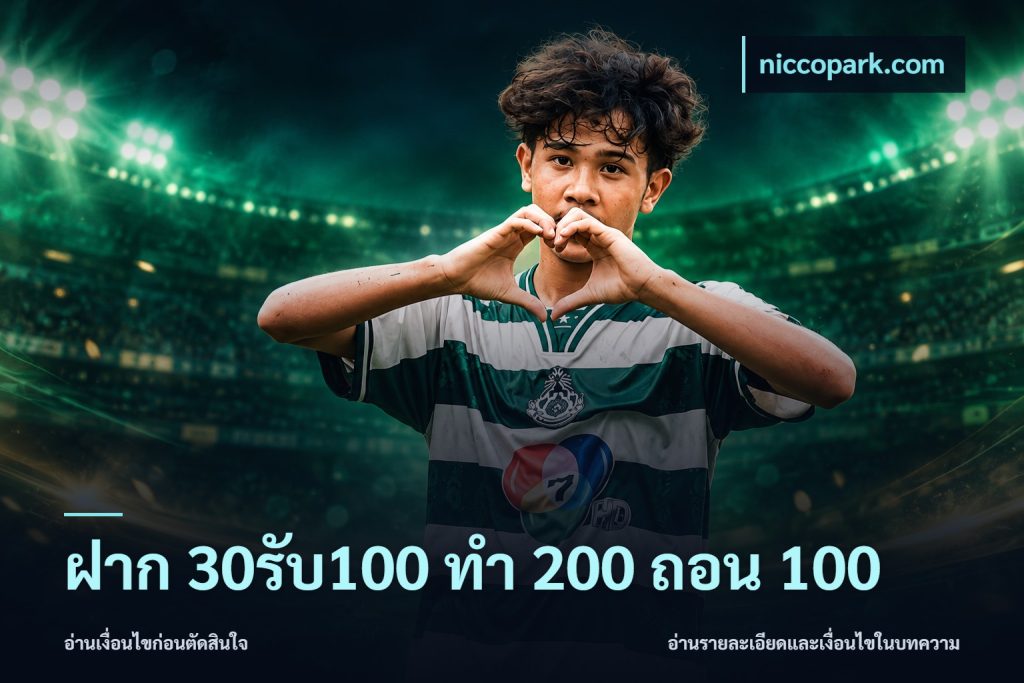 ฝาก 30รับ100 ทํา 200 ถอน 100