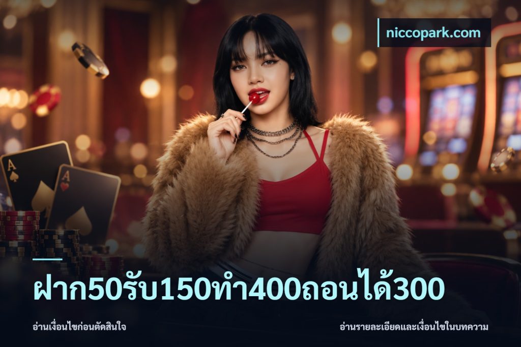ฝาก50รับ150ทํา400ถอนได้300