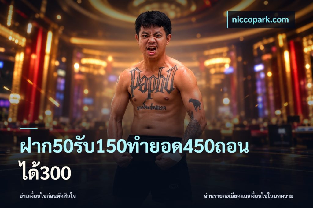ฝาก50รับ150ทำยอด450ถอนได้300