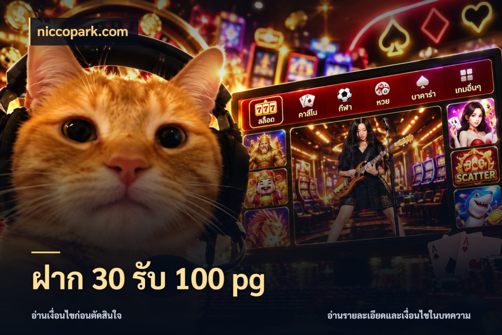 ฝาก 30 รับ 100 pg เครดิตกับรูปแบบโปรที่ตรงใจ กับ niccopark.com
