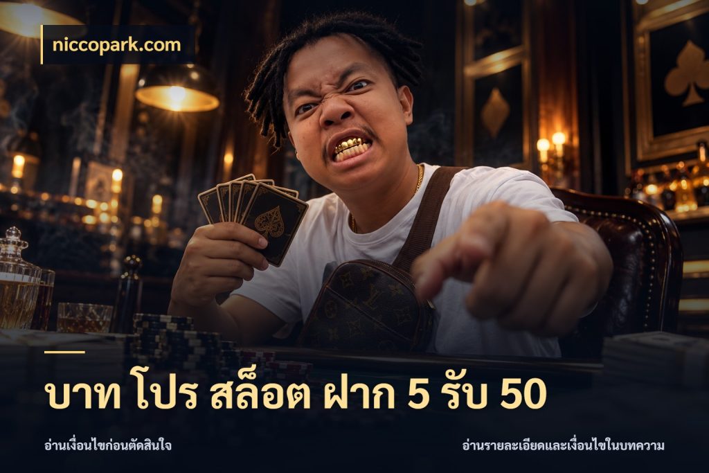 บาท โปร สล็อต ฝาก 5 รับ 50 โปรยอดรับที่สายเกมสนใจ กับ niccopark.com
