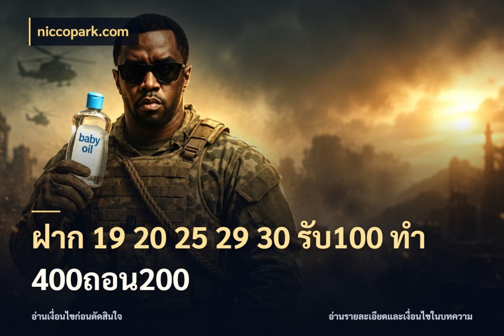 ฝาก 19 20 25 29 30 รับ100 ทำ 400ถอน200 สีสันของโปรฝากและยอดรับ สไตล์ niccopark.com