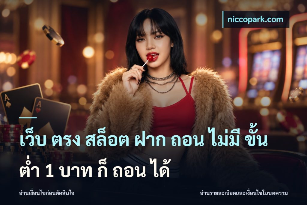 เว็บ ตรง สล็อต ฝาก ถอน ไม่มี ขั้น ต่ํา 1 บาท ก็ ถอน ได้