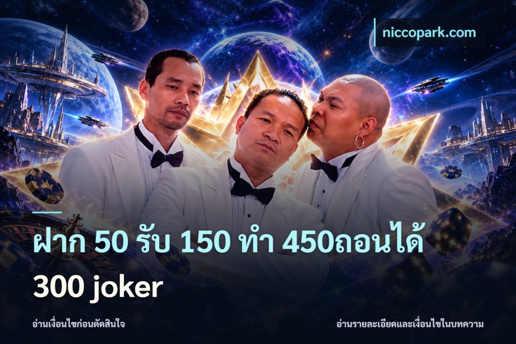 ฝาก 50 รับ 150 ทํา 450ถอนได้ 300 joker