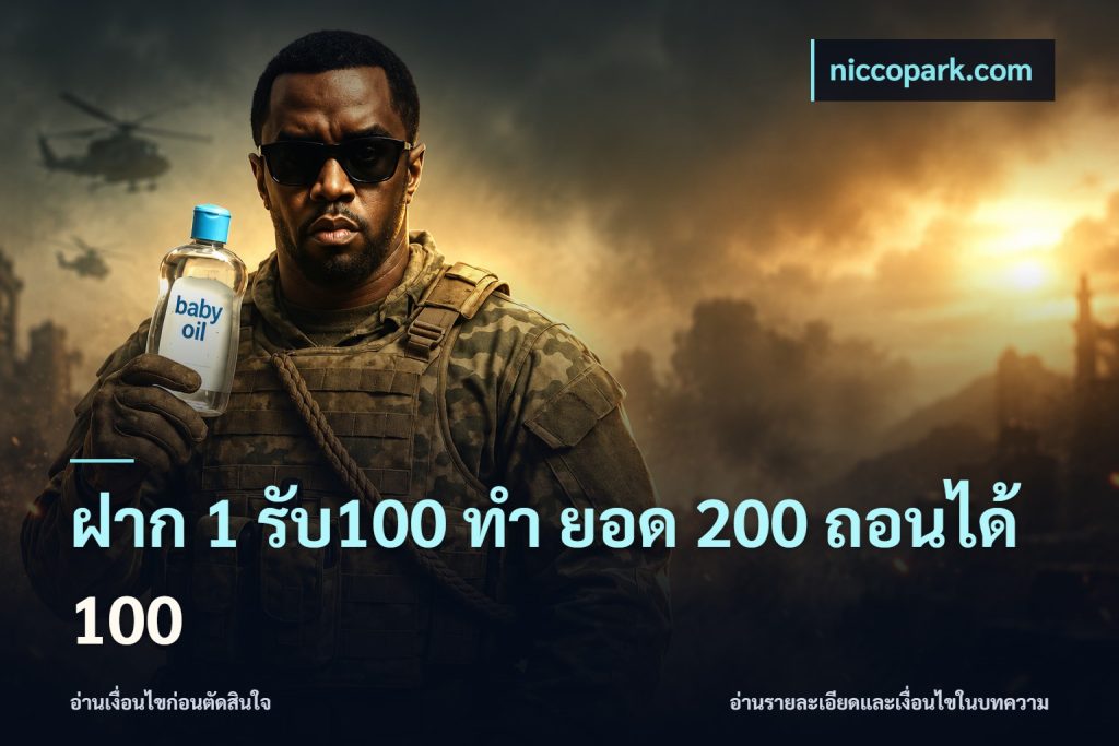 ฝาก 1 รับ100 ทํา ยอด 200 ถอนได้ 100