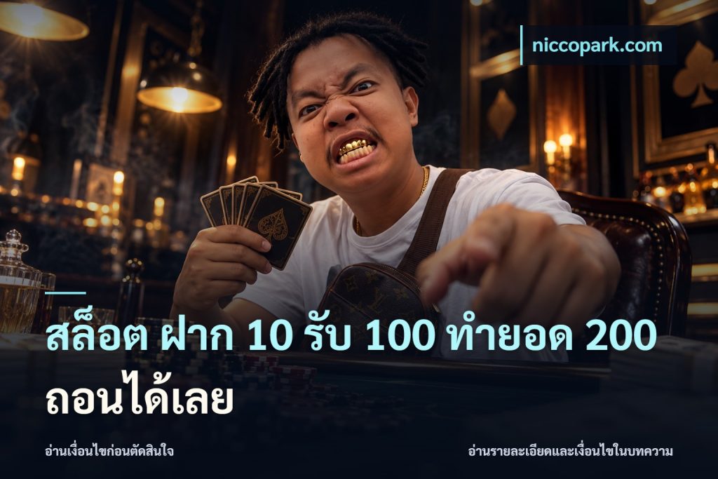 สล็อต ฝาก 10 รับ 100 ทำยอด 200 ถอนได้เลย