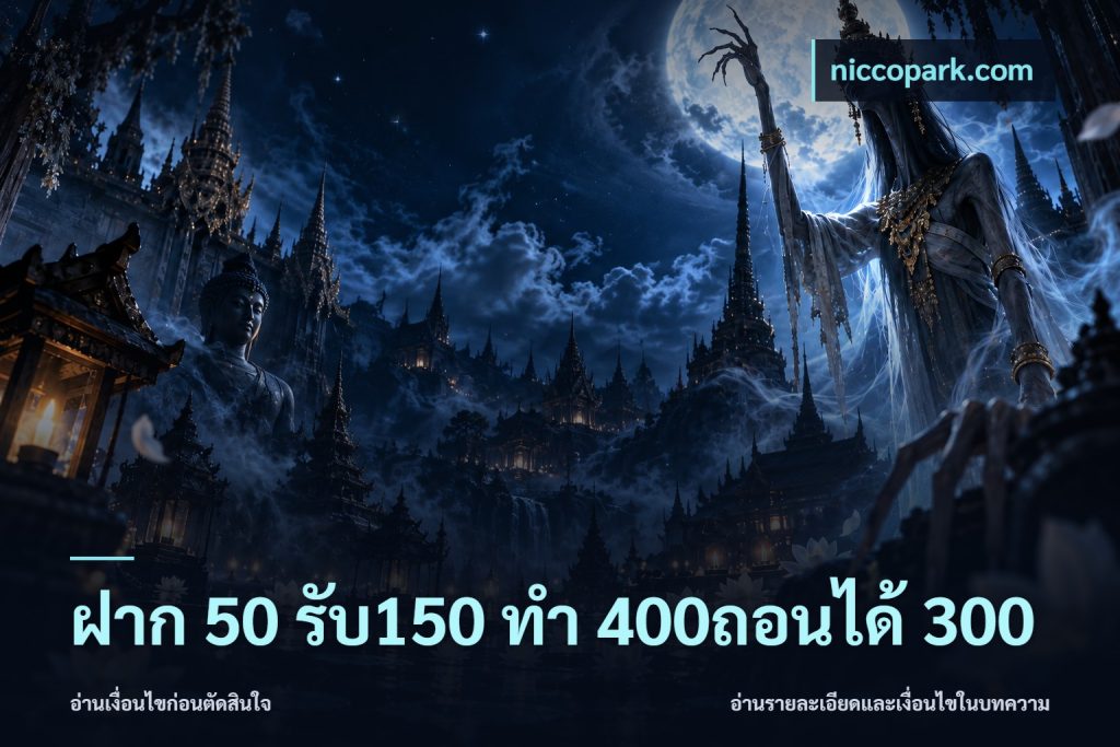 ฝาก 50 รับ150 ทํา 400ถอนได้ 300