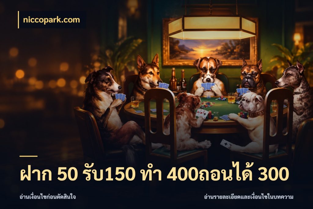 ฝาก 50 รับ150 ทํา 400ถอนได้ 300 niccopark.com ยอดฝากและยอดรับในมุมของคนชอบลุ้น